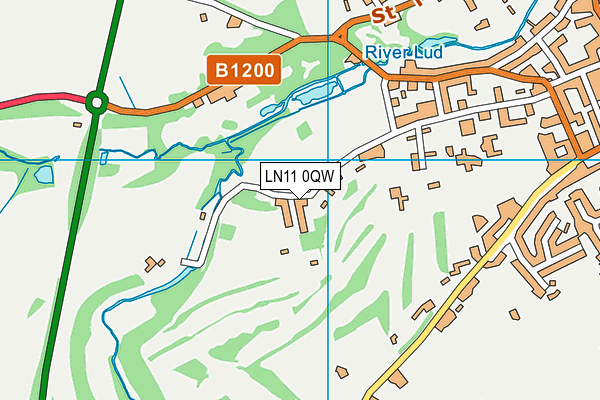 LN11 0QW map - OS VectorMap District (Ordnance Survey)