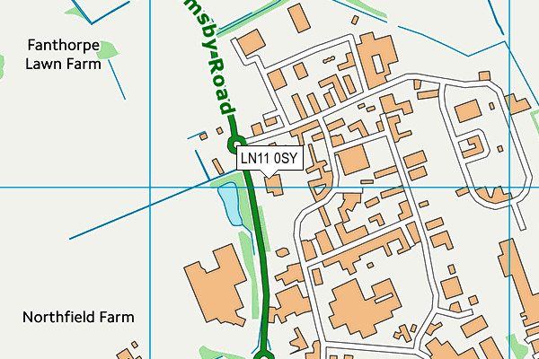 LN11 0SY map - OS VectorMap District (Ordnance Survey)