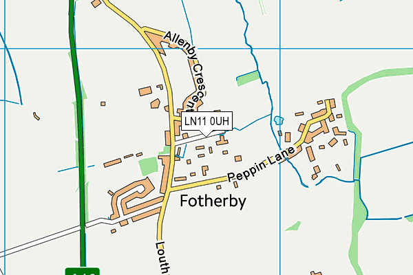 LN11 0UH map - OS VectorMap District (Ordnance Survey)