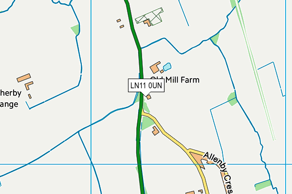 LN11 0UN map - OS VectorMap District (Ordnance Survey)