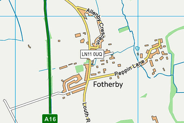 LN11 0UQ map - OS VectorMap District (Ordnance Survey)