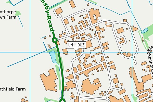 LN11 0UZ map - OS VectorMap District (Ordnance Survey)