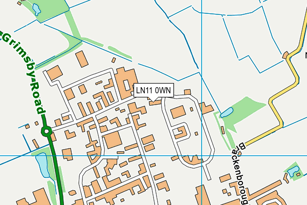 LN11 0WN map - OS VectorMap District (Ordnance Survey)