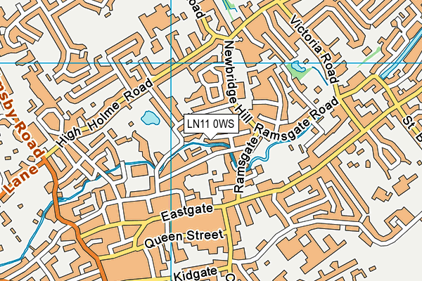 LN11 0WS map - OS VectorMap District (Ordnance Survey)