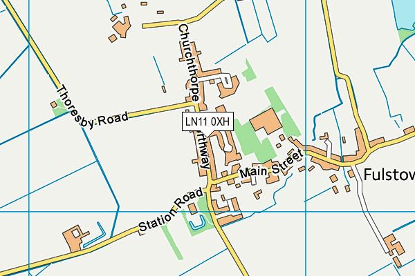 LN11 0XH map - OS VectorMap District (Ordnance Survey)