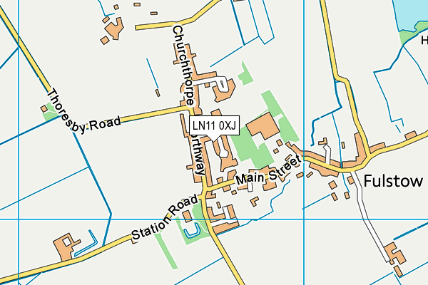 LN11 0XJ map - OS VectorMap District (Ordnance Survey)