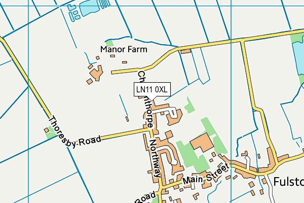 LN11 0XL map - OS VectorMap District (Ordnance Survey)