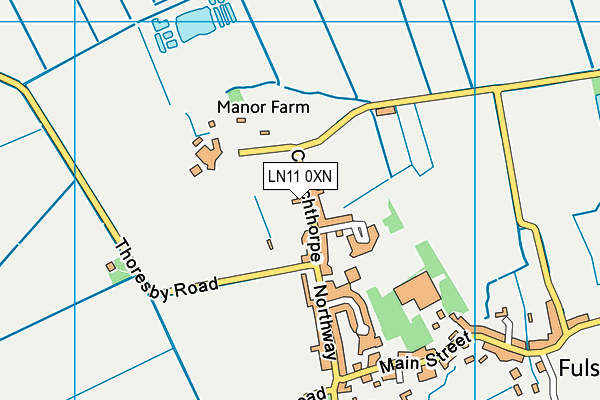 LN11 0XN map - OS VectorMap District (Ordnance Survey)