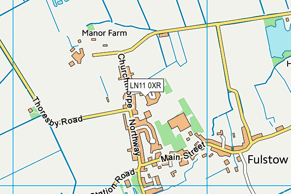 LN11 0XR map - OS VectorMap District (Ordnance Survey)
