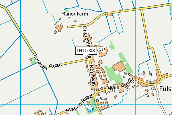 LN11 0XS map - OS VectorMap District (Ordnance Survey)