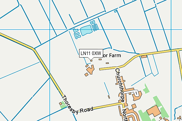 LN11 0XW map - OS VectorMap District (Ordnance Survey)