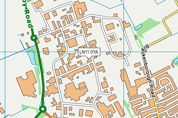 LN11 0YA map - OS VectorMap District (Ordnance Survey)