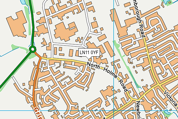 LN11 0YF map - OS VectorMap District (Ordnance Survey)