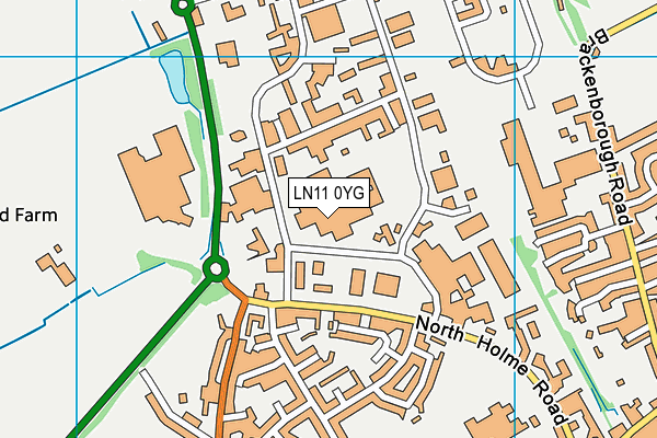 LN11 0YG map - OS VectorMap District (Ordnance Survey)