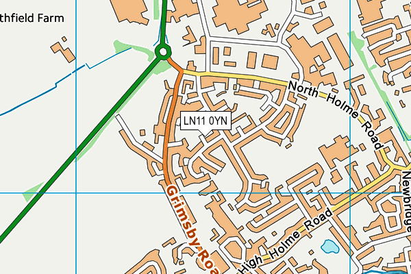 LN11 0YN map - OS VectorMap District (Ordnance Survey)