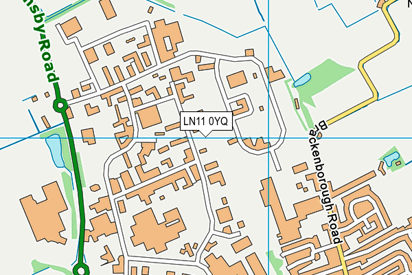 LN11 0YQ map - OS VectorMap District (Ordnance Survey)