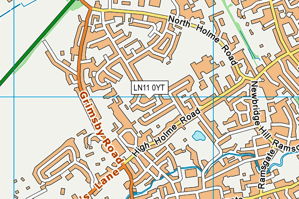 LN11 0YT map - OS VectorMap District (Ordnance Survey)