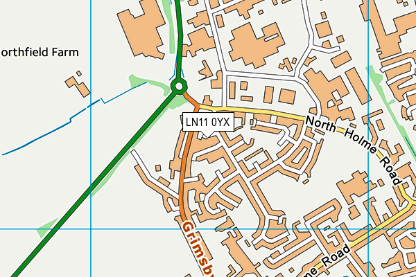 LN11 0YX map - OS VectorMap District (Ordnance Survey)