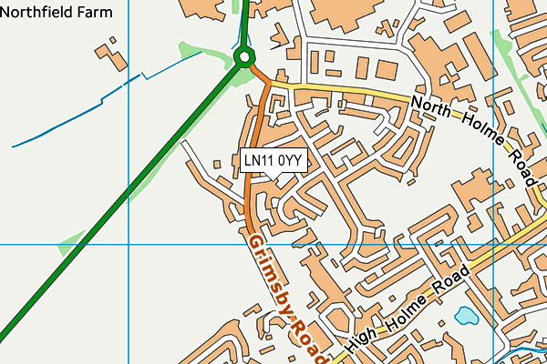 LN11 0YY map - OS VectorMap District (Ordnance Survey)