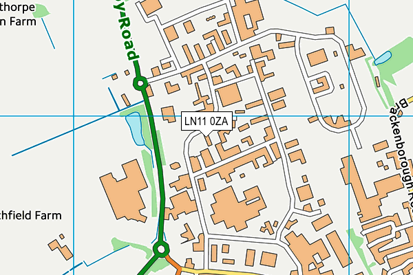 LN11 0ZA map - OS VectorMap District (Ordnance Survey)