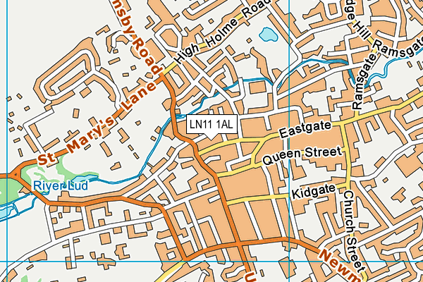 LN11 1AL map - OS VectorMap District (Ordnance Survey)