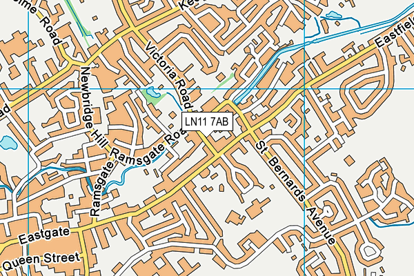 LN11 7AB map - OS VectorMap District (Ordnance Survey)