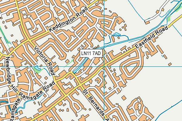 LN11 7AD map - OS VectorMap District (Ordnance Survey)
