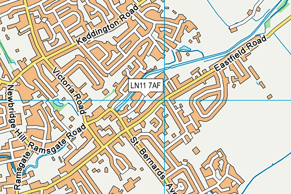 LN11 7AF map - OS VectorMap District (Ordnance Survey)