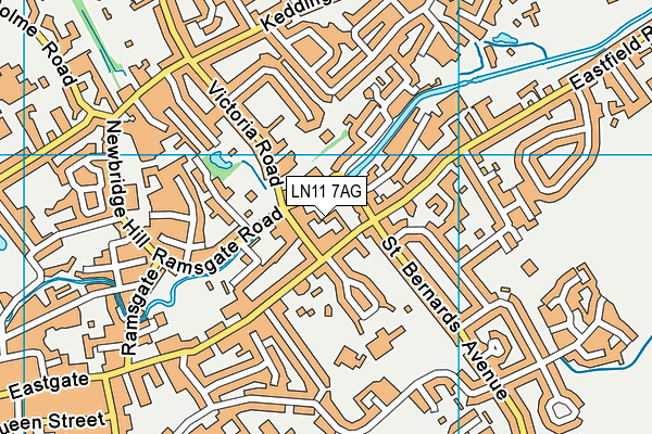 LN11 7AG map - OS VectorMap District (Ordnance Survey)