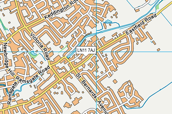 LN11 7AJ map - OS VectorMap District (Ordnance Survey)