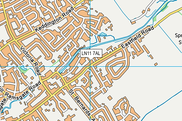 LN11 7AL map - OS VectorMap District (Ordnance Survey)