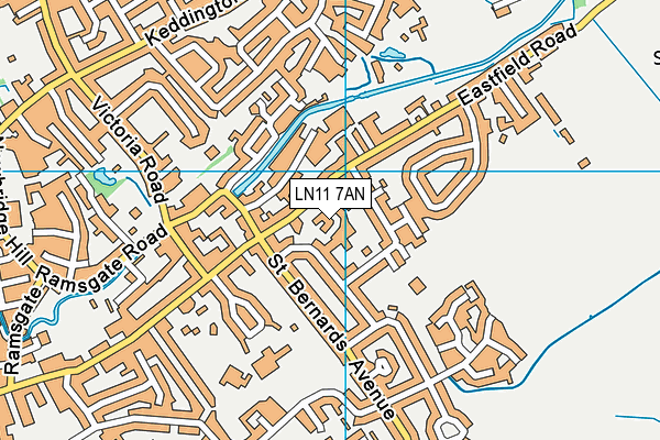 LN11 7AN map - OS VectorMap District (Ordnance Survey)
