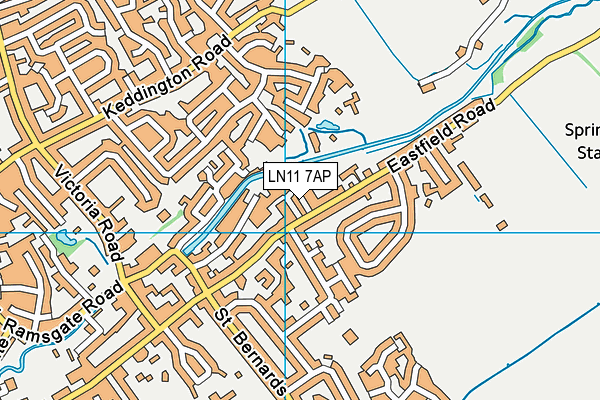 LN11 7AP map - OS VectorMap District (Ordnance Survey)