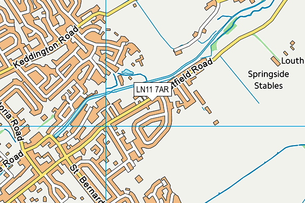 LN11 7AR map - OS VectorMap District (Ordnance Survey)