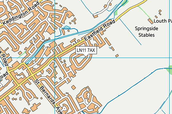 LN11 7AX map - OS VectorMap District (Ordnance Survey)