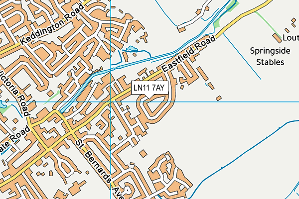 LN11 7AY map - OS VectorMap District (Ordnance Survey)