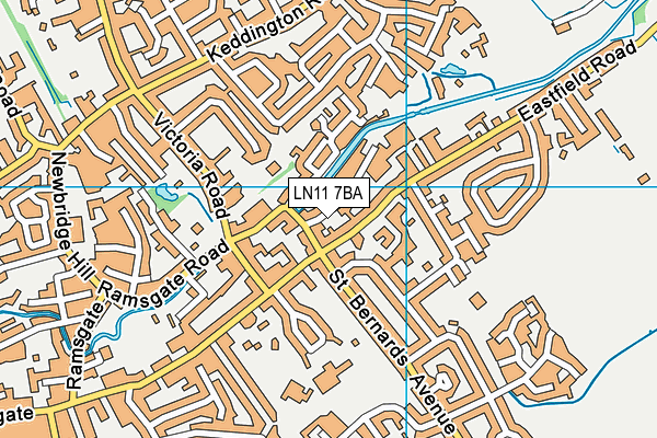 LN11 7BA map - OS VectorMap District (Ordnance Survey)