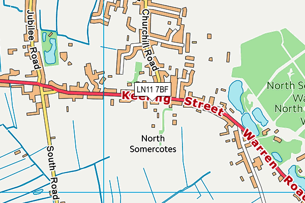 LN11 7BF map - OS VectorMap District (Ordnance Survey)