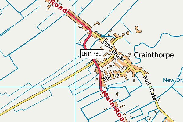 LN11 7BG map - OS VectorMap District (Ordnance Survey)