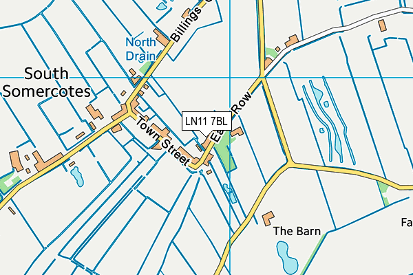 LN11 7BL map - OS VectorMap District (Ordnance Survey)