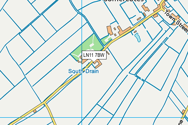 LN11 7BW map - OS VectorMap District (Ordnance Survey)