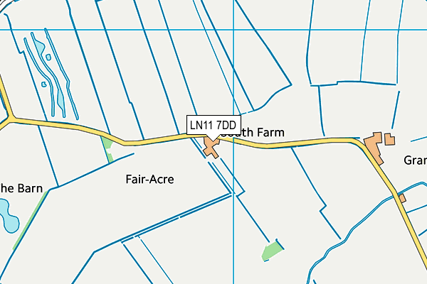 LN11 7DD map - OS VectorMap District (Ordnance Survey)