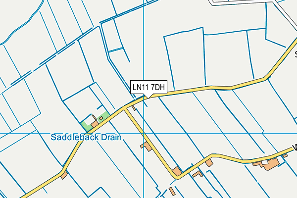 LN11 7DH map - OS VectorMap District (Ordnance Survey)