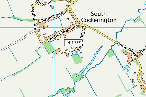 LN11 7EF map - OS VectorMap District (Ordnance Survey)