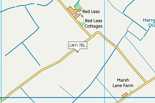 LN11 7EL map - OS VectorMap District (Ordnance Survey)