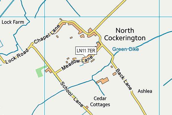LN11 7ER map - OS VectorMap District (Ordnance Survey)