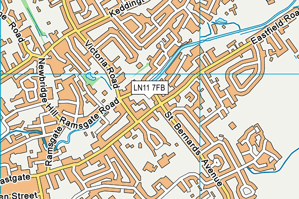 LN11 7FB map - OS VectorMap District (Ordnance Survey)