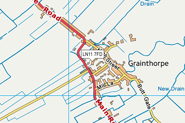 LN11 7FD map - OS VectorMap District (Ordnance Survey)