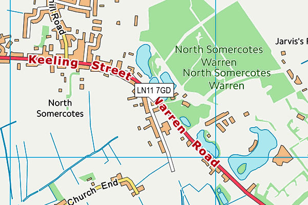 LN11 7GD map - OS VectorMap District (Ordnance Survey)