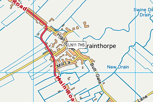 LN11 7HS map - OS VectorMap District (Ordnance Survey)